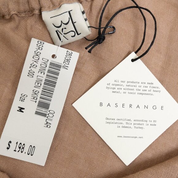 Baserange Dydine Skirt Linen Flared Maxi Ocular Brown Sheer Lagenlook - Picture 6 of 11